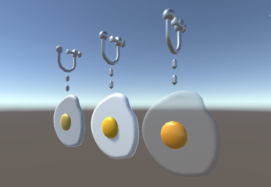 【VRC想定】目玉焼き&生卵イヤリング【3Dモデル】