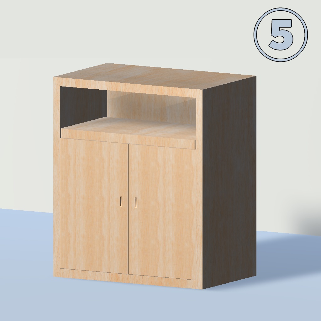 【3Dモデル】棚・ベッドサイドランプ・ナイトテーブル