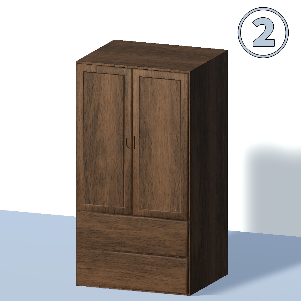 【3Dモデル】棚・ベッドサイドランプ・ナイトテーブル