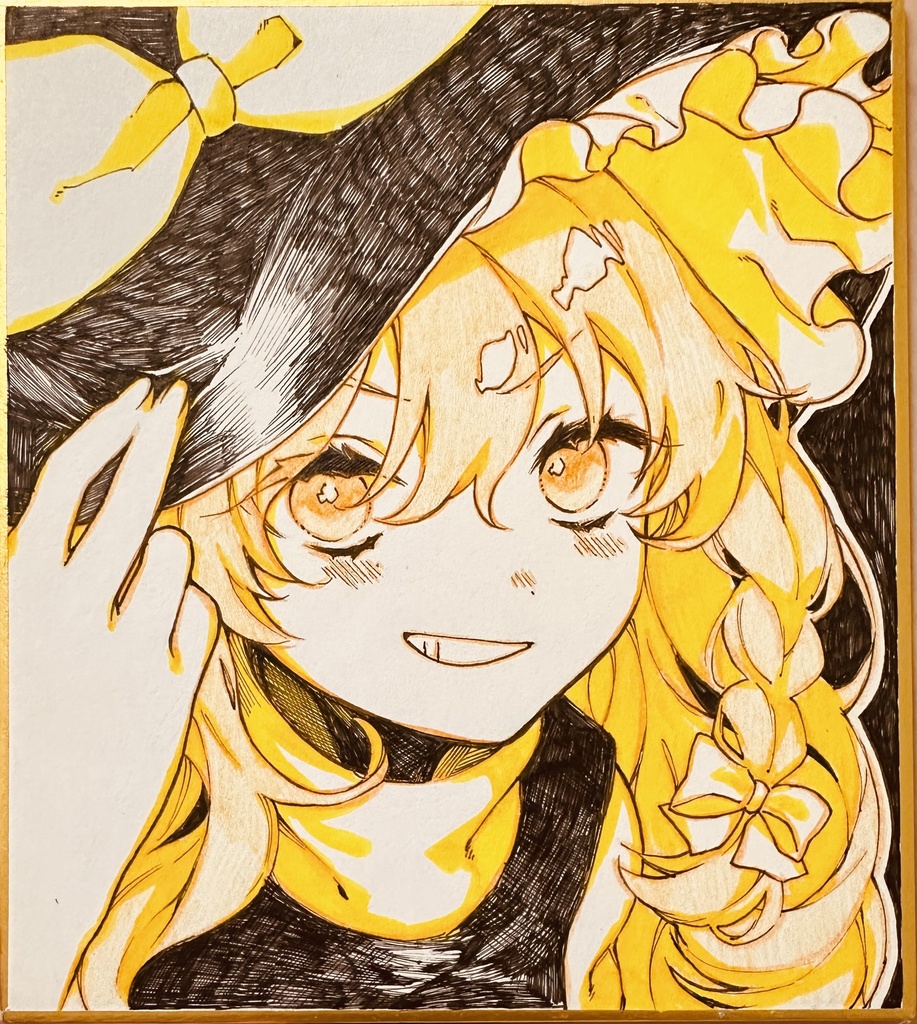 直筆ミニ色紙イラスト【霧雨魔理沙】 - AZUSA‐BOOTH - BOOTH
