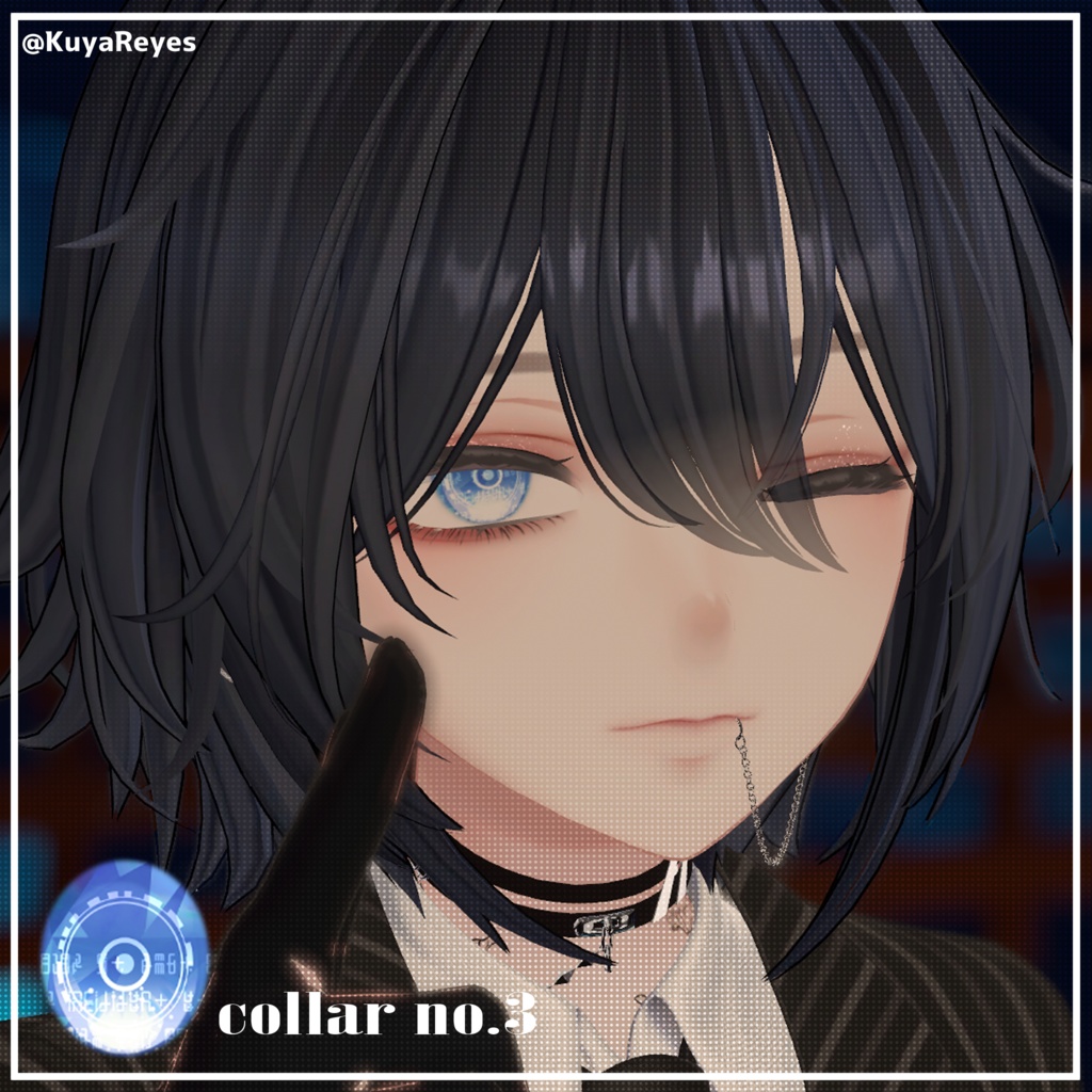 【森羅対応】Cyber circle eye texture 【15collar】