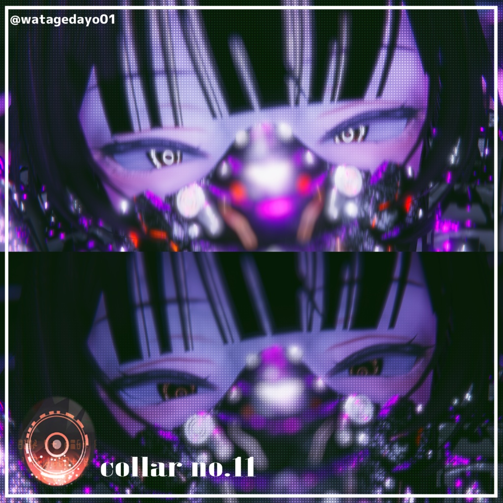 【森羅対応】Cyber circle eye texture 【15collar】
