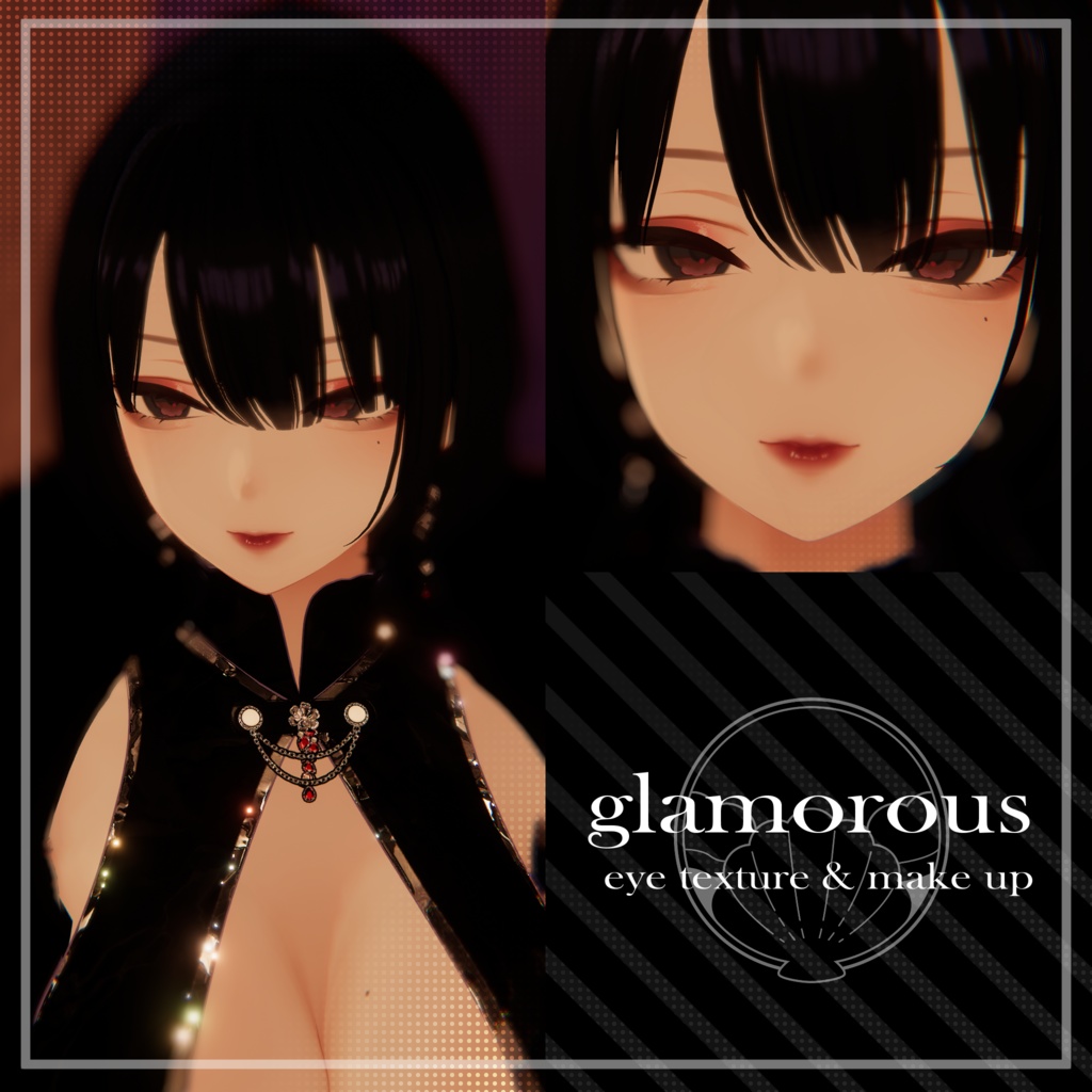 【森羅対応】glamorous eye & make up 【PSD付】