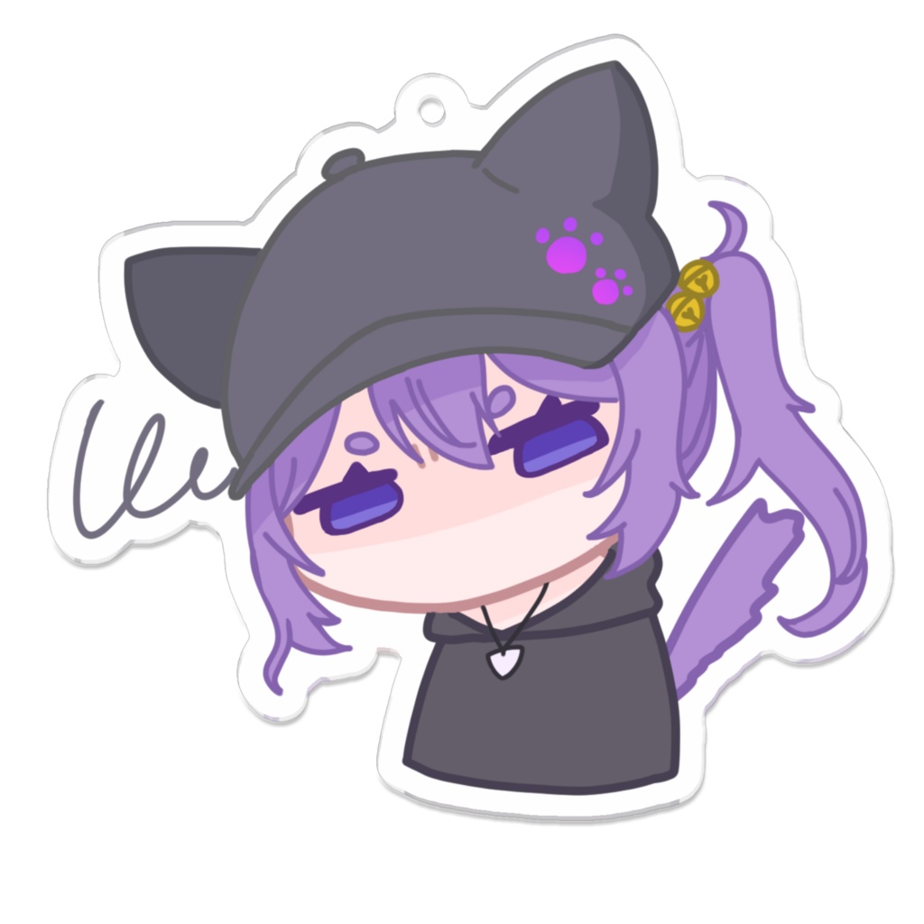 7_a 不機嫌猫 アクリルキーホルダー