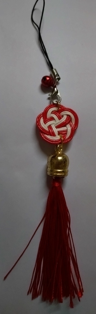 水引×タッセルストラップ