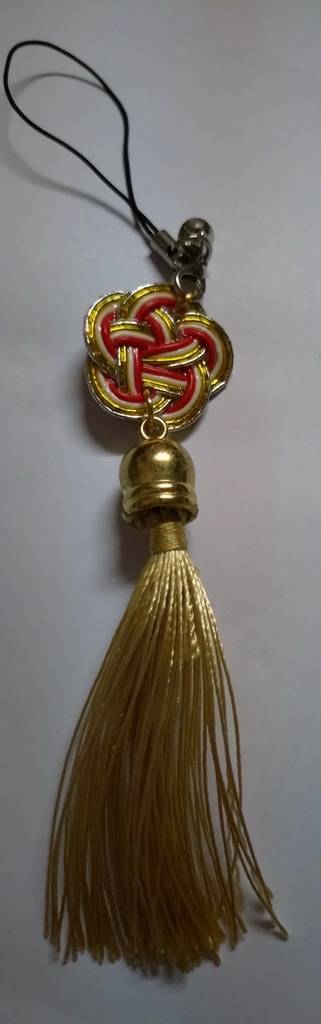 水引×タッセルストラップ