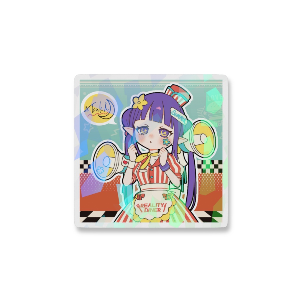 ダイナーツキのホログラムステッカー