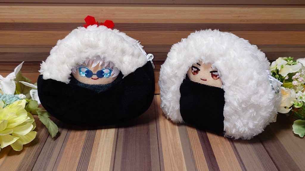 F-05】ビニル窓付き海苔包みおにぎりポーチ/天むす