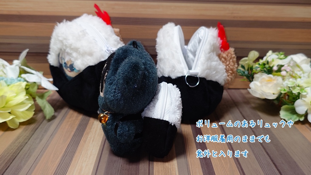 F-05】ビニル窓付き海苔包みおにぎりポーチ/天むす