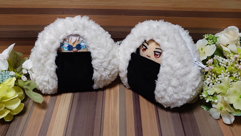 F-06】窓開き四角海苔おにぎりポーチ2個セット