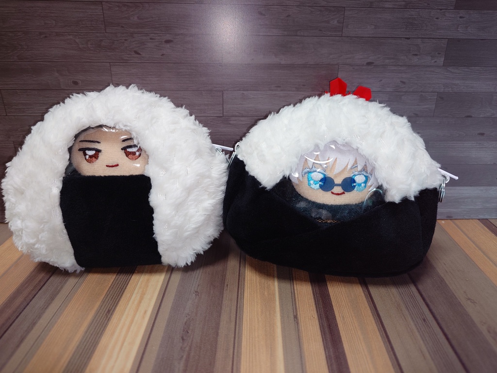 F−9】ビニル窓付き角海苔/天むすおにぎりポーチ2個セット