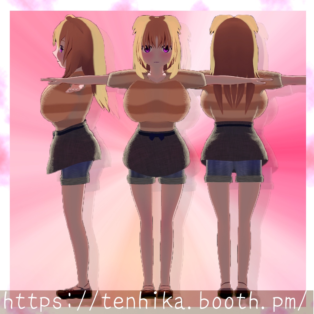 【オリジナル3Dモデル】ライリィ/Riley (VRC想定アバター)ver2.0_PC_Quest