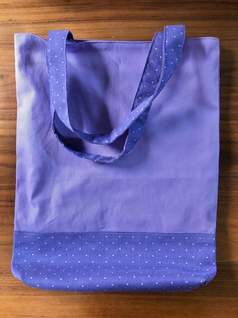 A４サイズバッグ(薄紫×紫ドット柄)