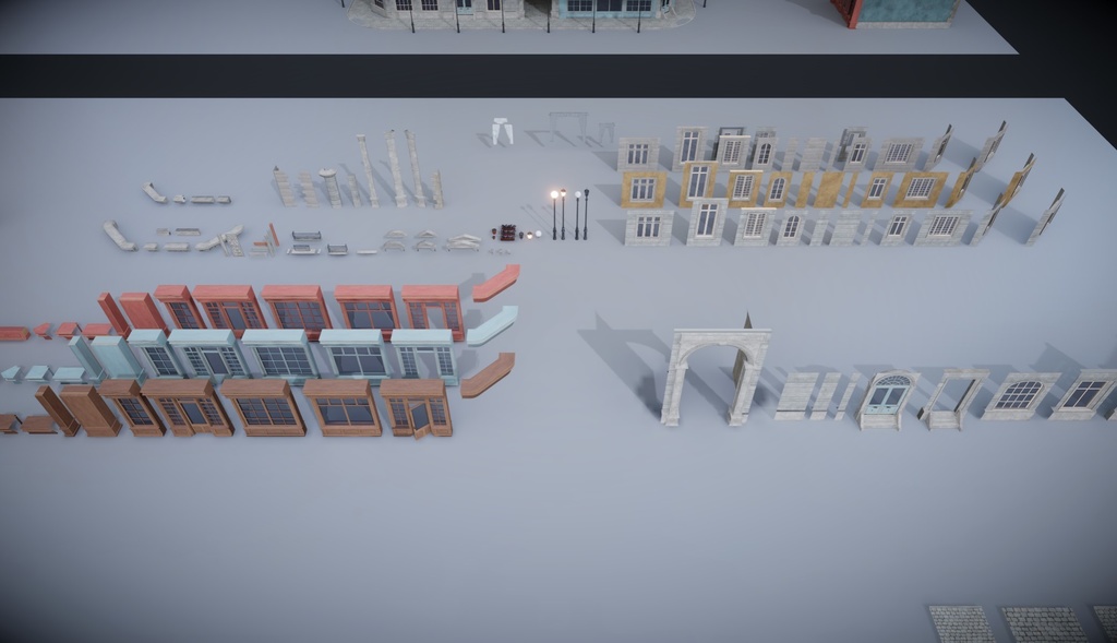 ヨーロッパの建物のファサード/European Building Facades [VRChat] - Cattus Shop - BOOTH