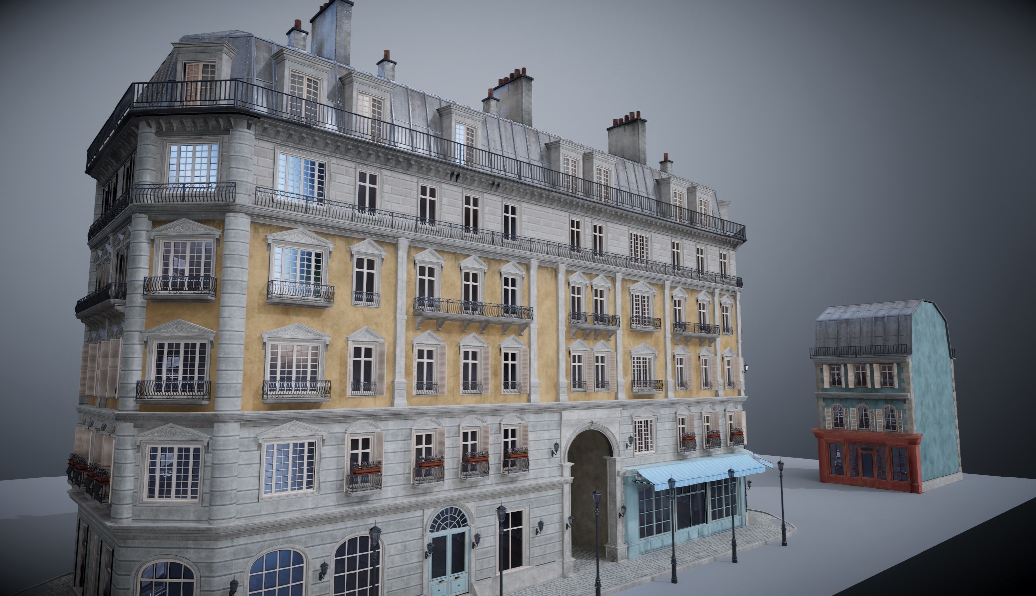 ヨーロッパの建物のファサード/European Building Facades [VRChat] - Cattus Shop - BOOTH