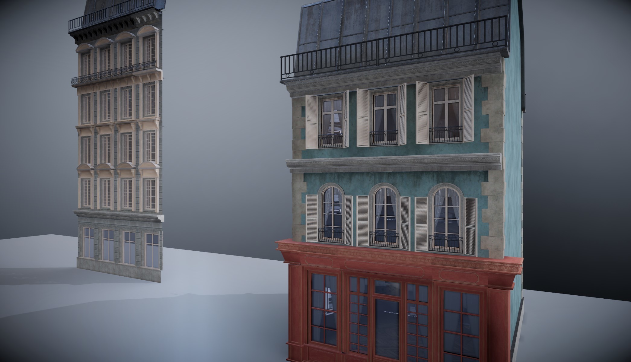 ヨーロッパの建物のファサード/European Building Facades [VRChat] - Cattus Shop - BOOTH