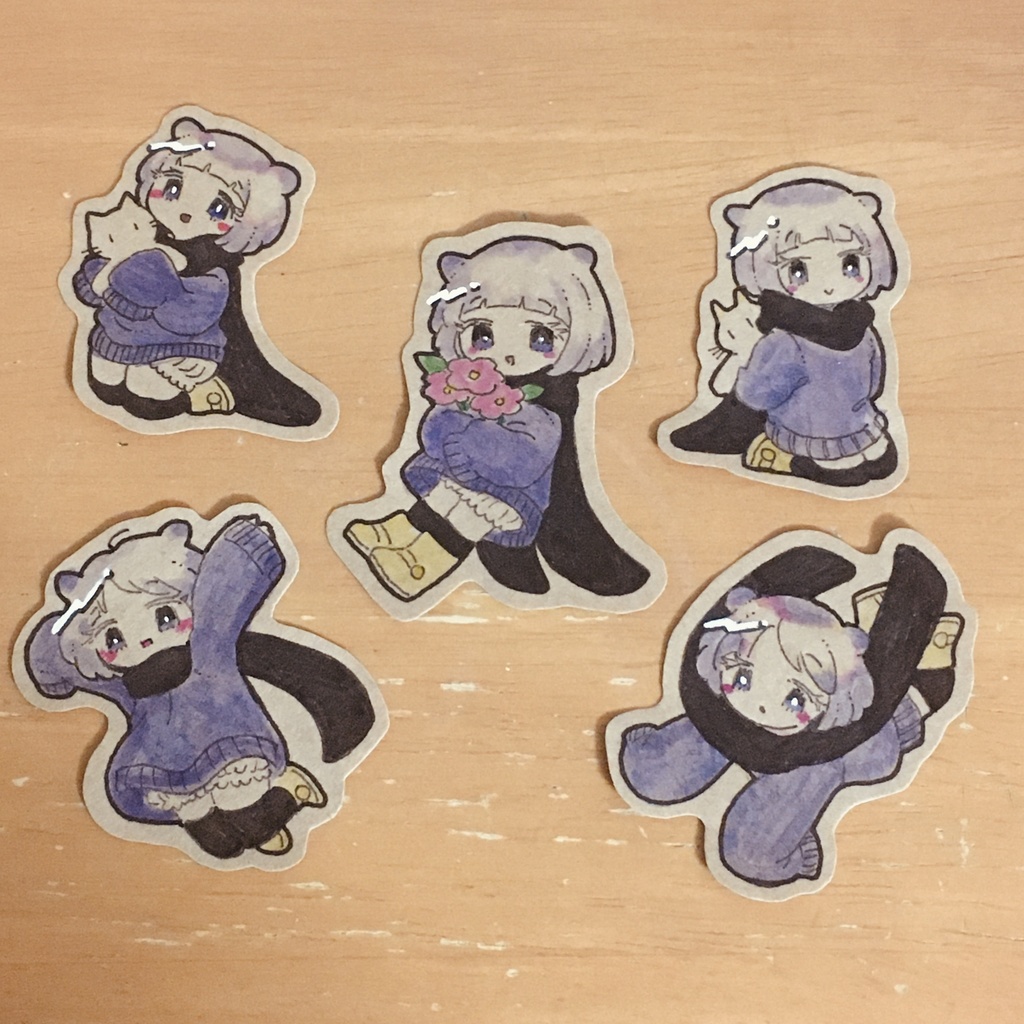 手描きアイリスちゃんシール