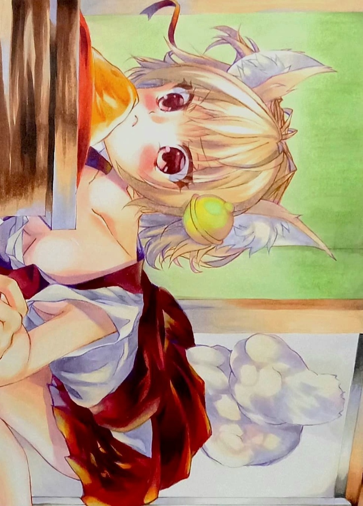 手描きイラスト　オリジナル　初午いなりの日