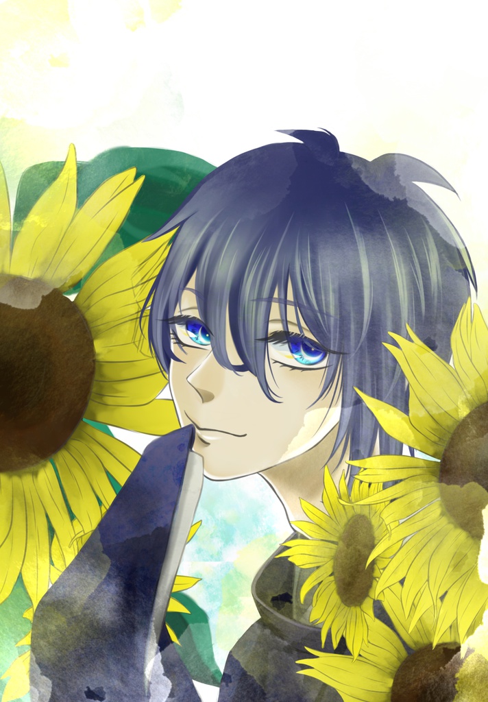 三日月宗近 向日葵 ポストカード