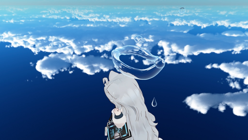 【パーティクル2種類あり】水ヘイロー【VRC想定】