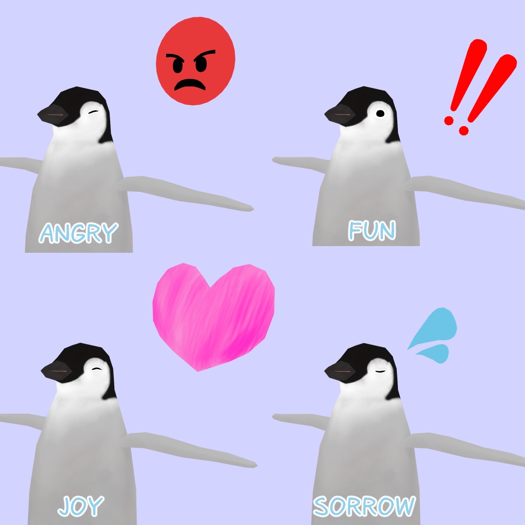 VR向け汎用3Dアバター 子ぺんぎん/PENGUIN