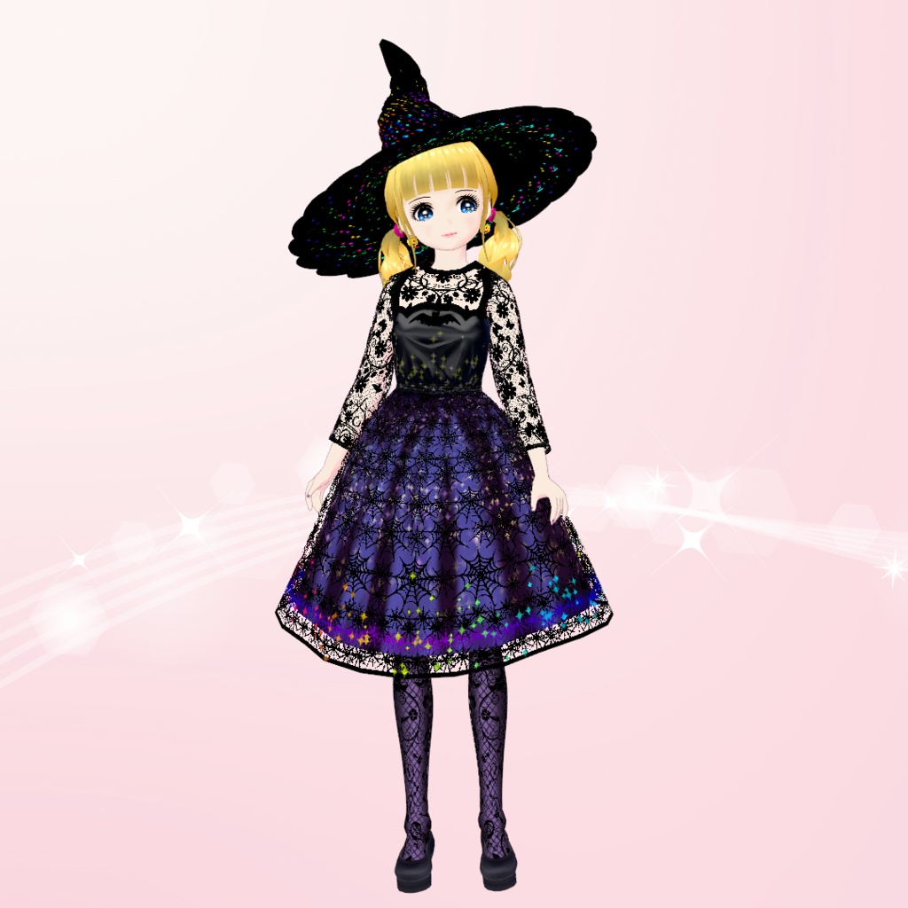 【VRoid】ハロウィン魔女ドレスセット (HALLOWEEN WITCH DRESS SET)