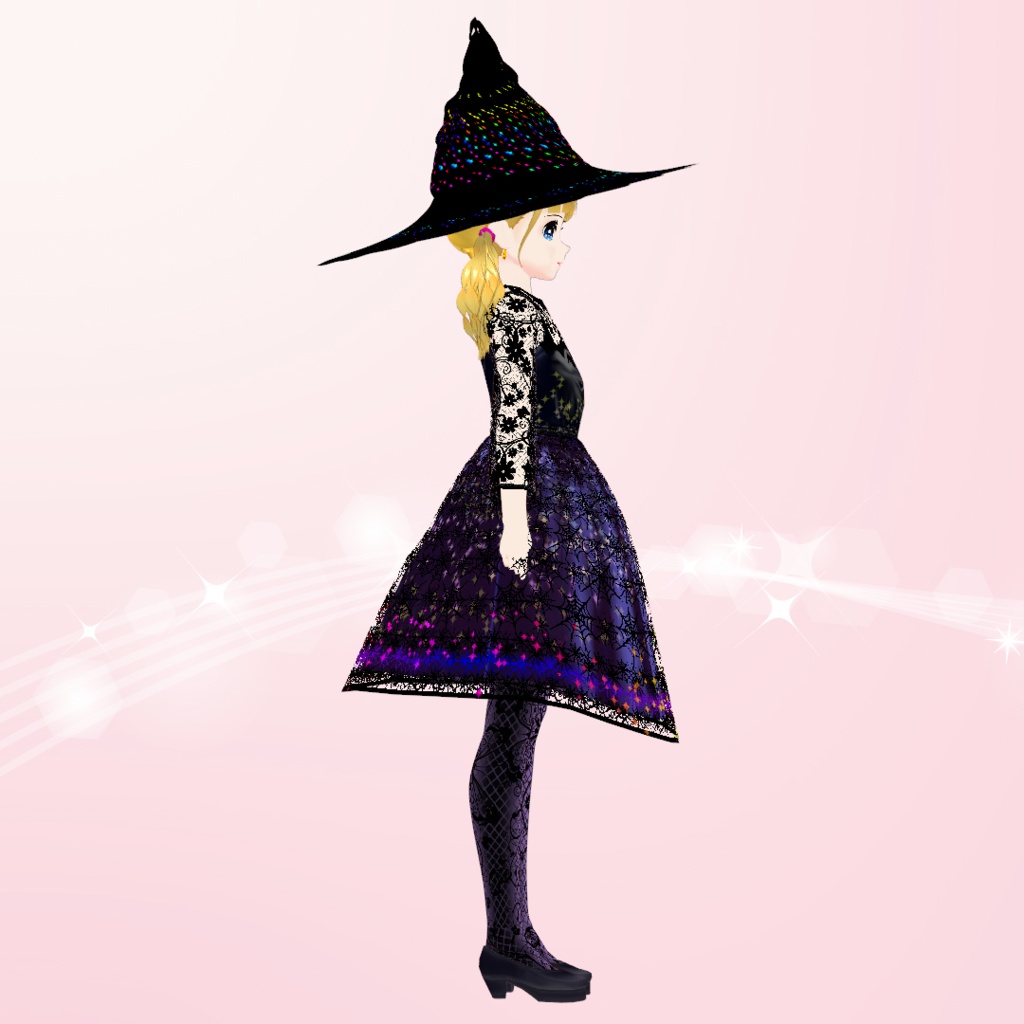 【VRoid】ハロウィン魔女ドレスセット (HALLOWEEN WITCH DRESS SET)
