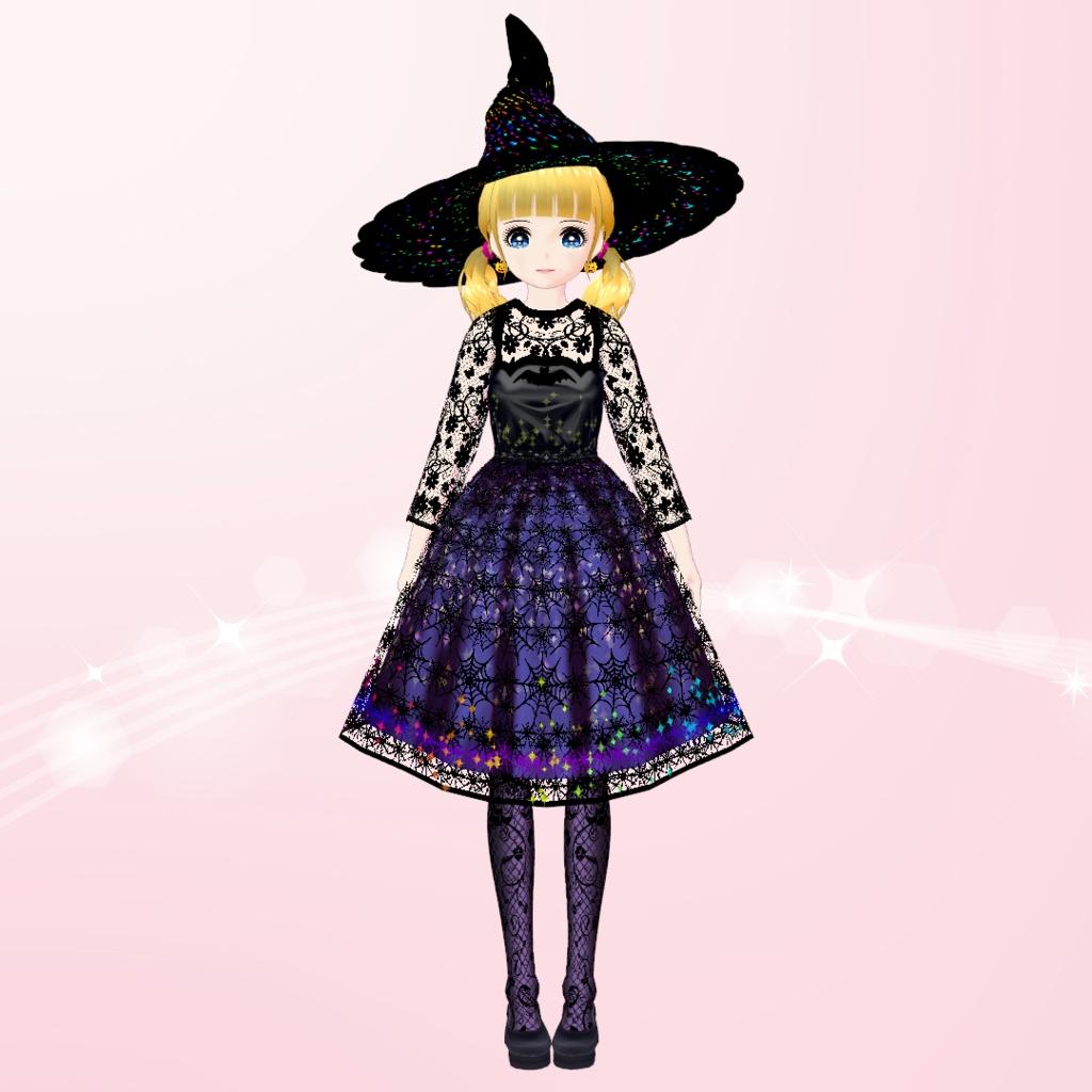 【VRoid】ハロウィン魔女ドレスセット (HALLOWEEN WITCH DRESS SET)