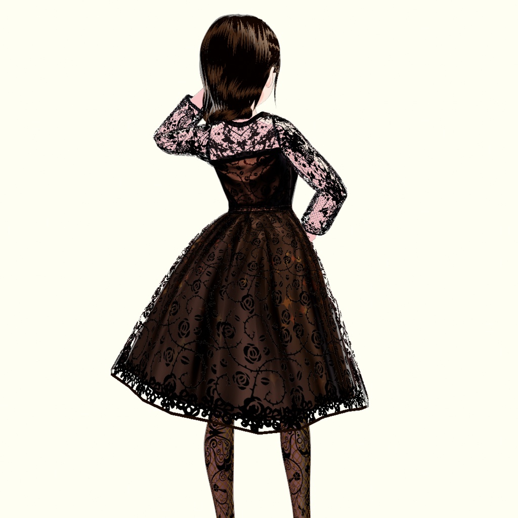 【VRoid】パーティードレス衣裳セット