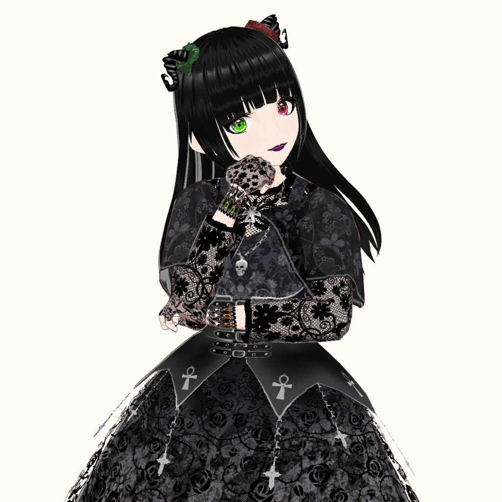 【VRoid】ゴスロリ衣裳&メイクセット Ver1.10