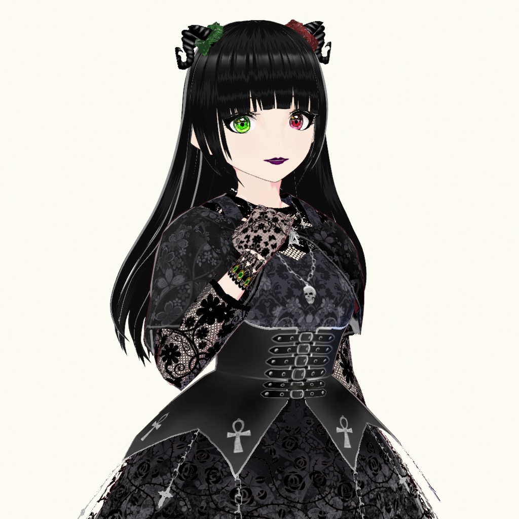 【VRoid】ゴスロリ衣裳&メイクセット Ver1.10