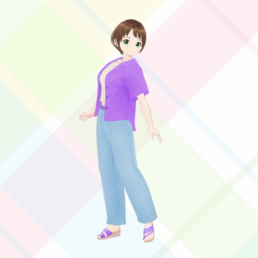 【VRoid】オープンカラーシャツ5色セット