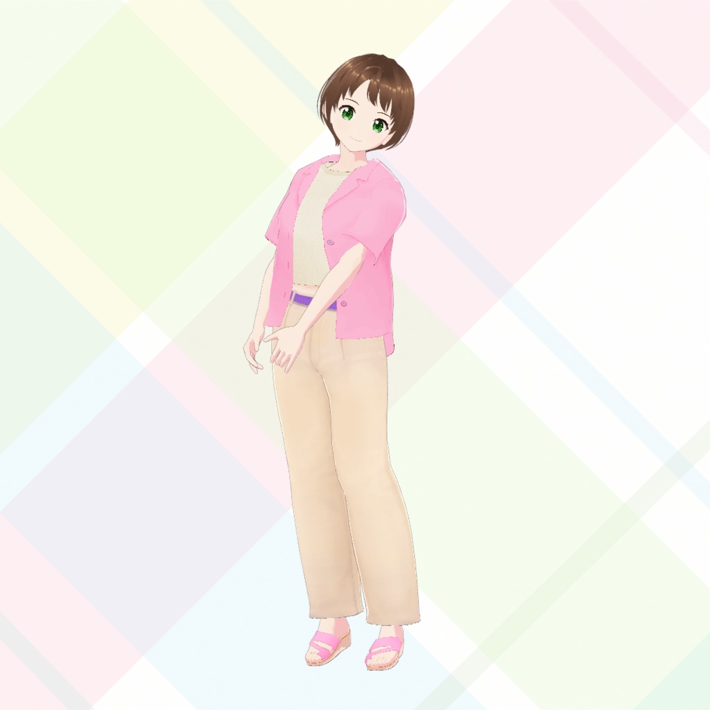 【VRoid】オープンカラーシャツ5色セット