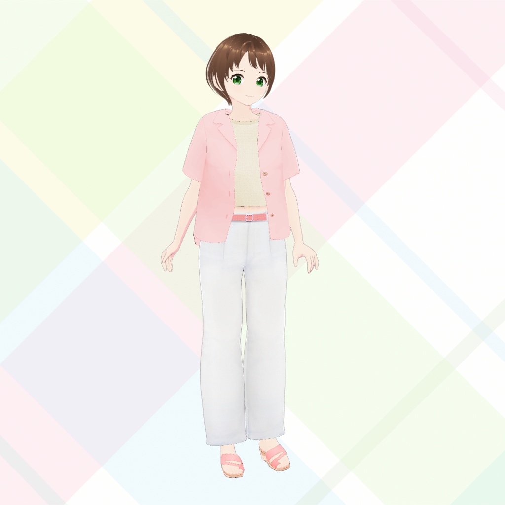 【VRoid】オープンカラーシャツ5色セット