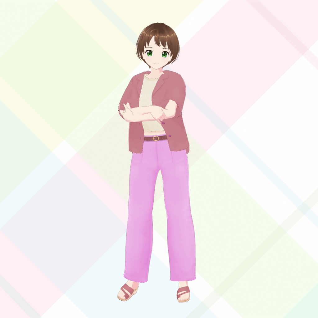 【VRoid】オープンカラーシャツ5色セット