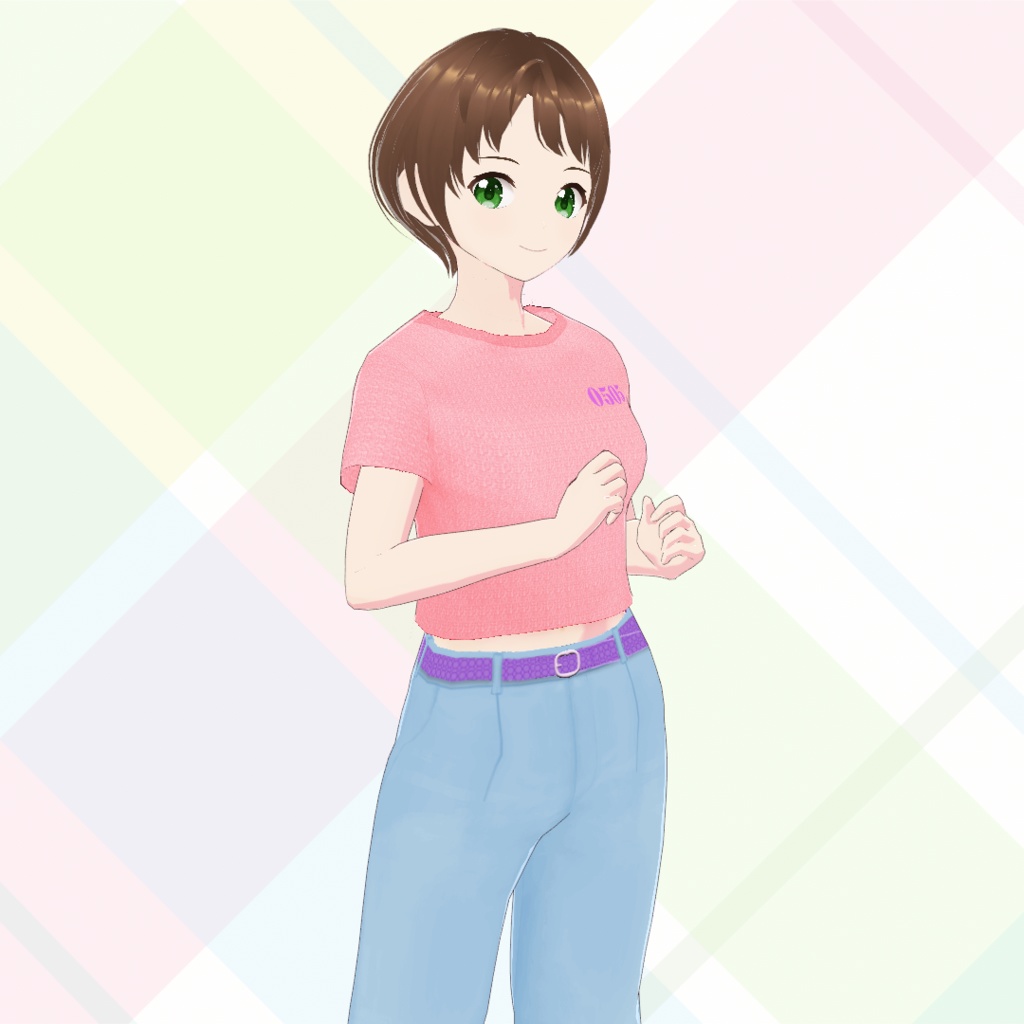 【VRoid】クロップドTシャツ5色セット