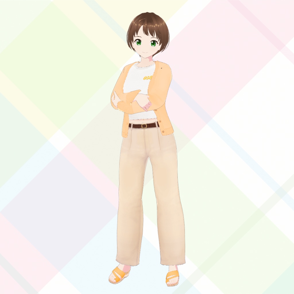 【VRoid】クロップドTシャツ5色セット