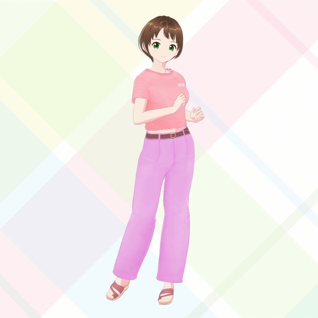 【VRoid】ワイドパンツ5色セット