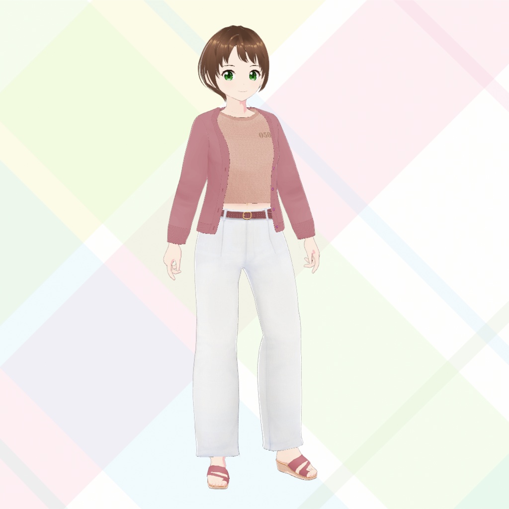 【VRoid】ワイドパンツ5色セット