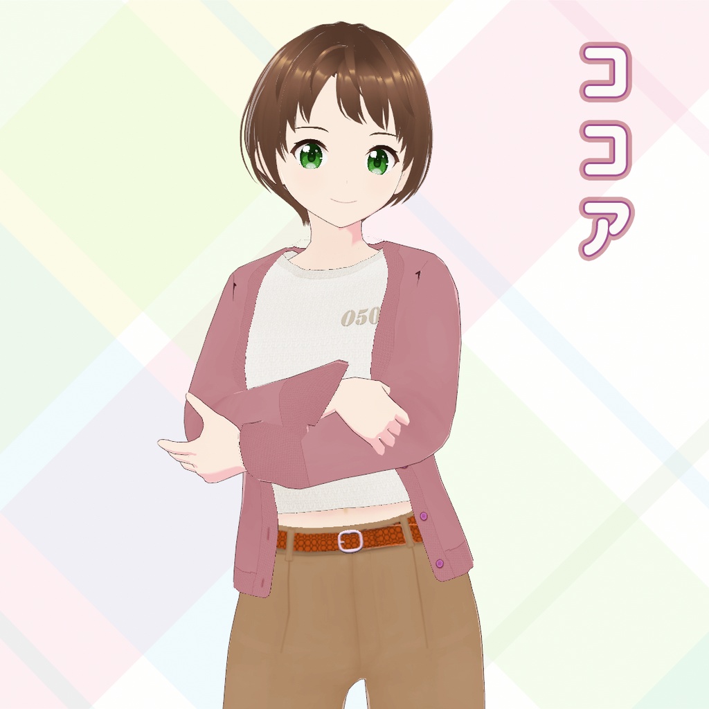 【VRoid】前開きカーディガン5色セット