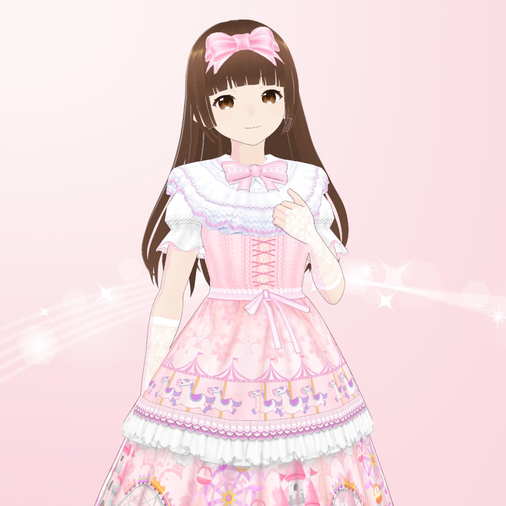 【VRoid】楽しい遊園地の甘ロリ衣裳セット Ver1.11