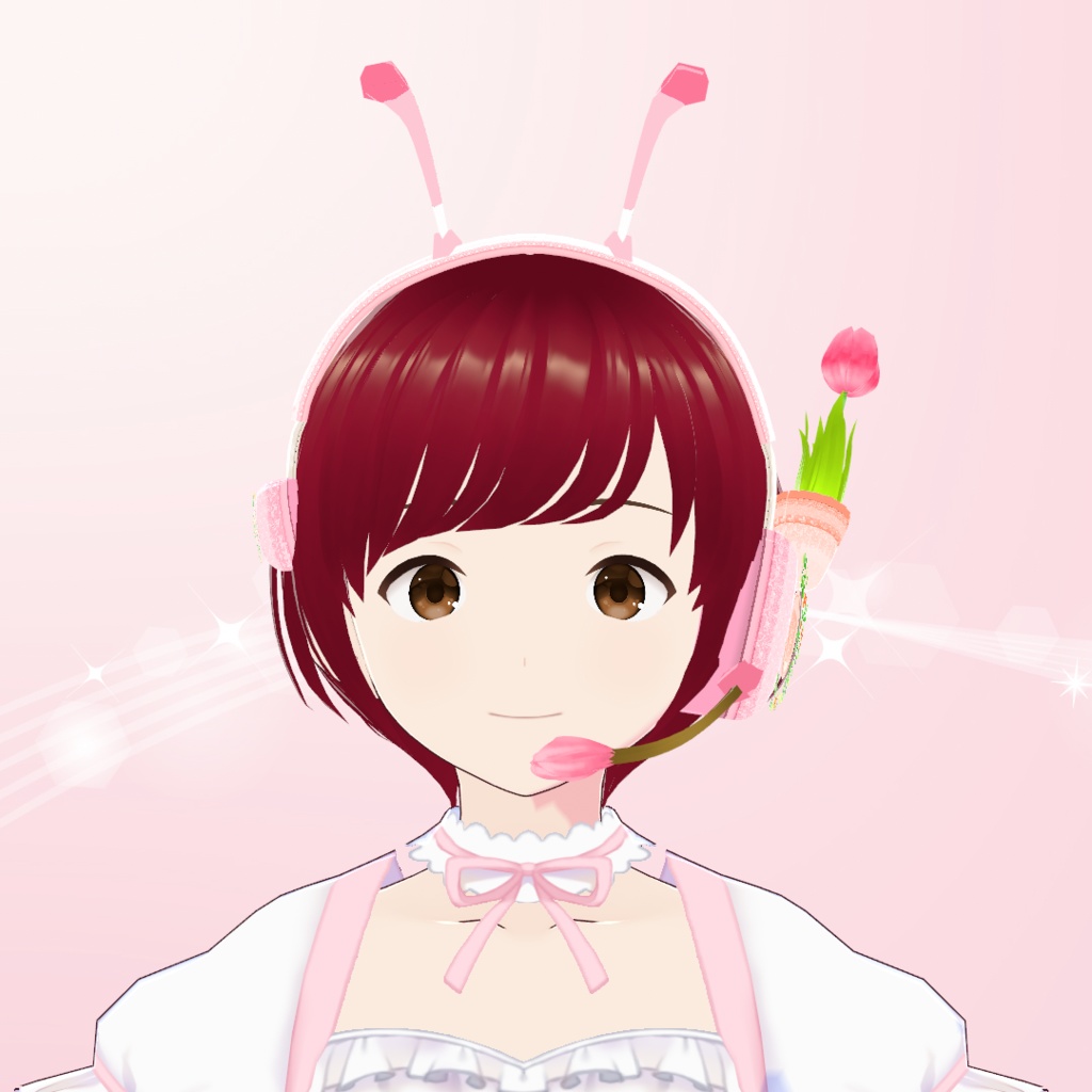 【VRoid】触角センサーつきフローラル・インカム