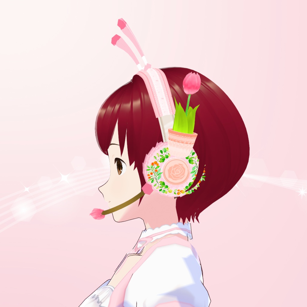 【VRoid】触角センサーつきフローラル・インカム