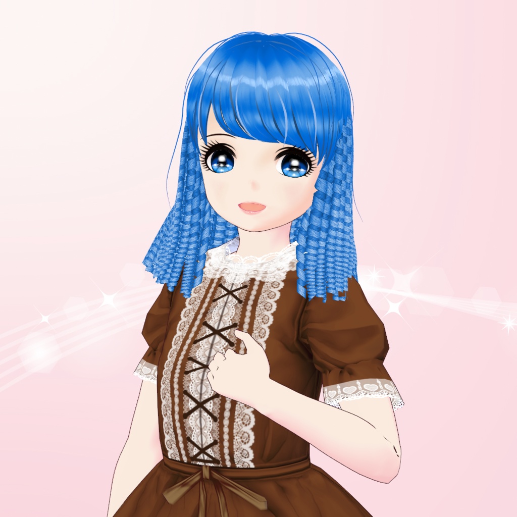 【VRoid用ウィッグ】金髪縦ロール