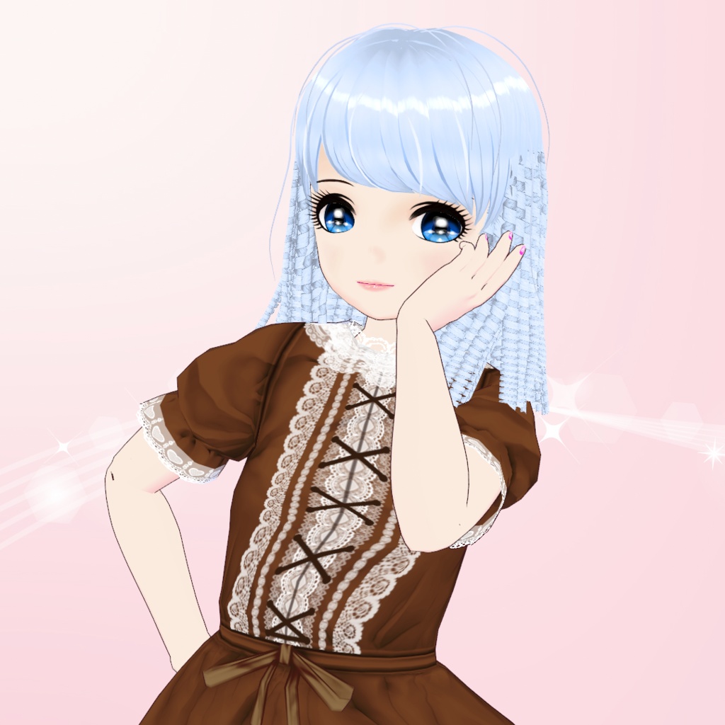 【VRoid用ウィッグ】金髪縦ロール