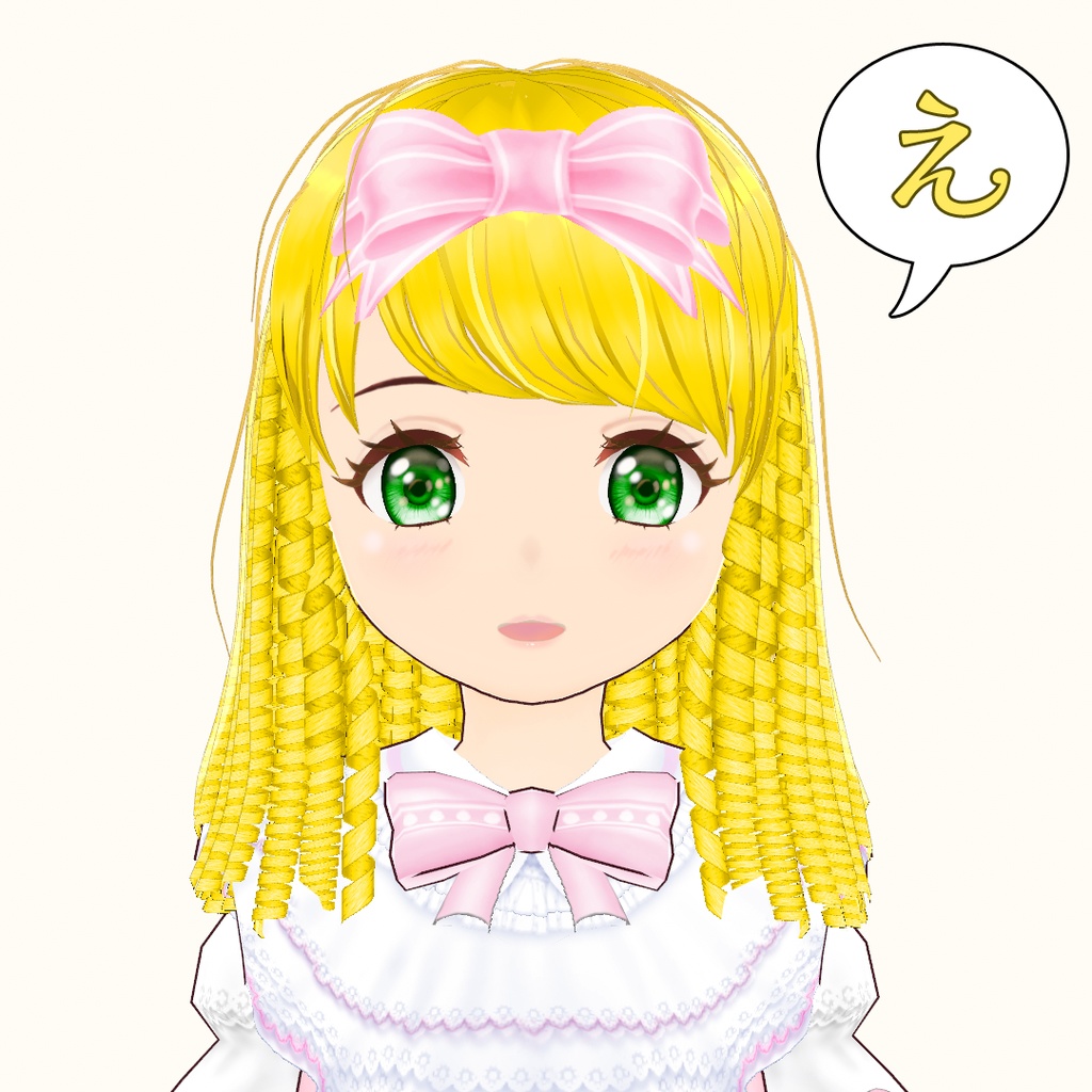 【VRoid】3Dモデル・金髪縦ローリっ子