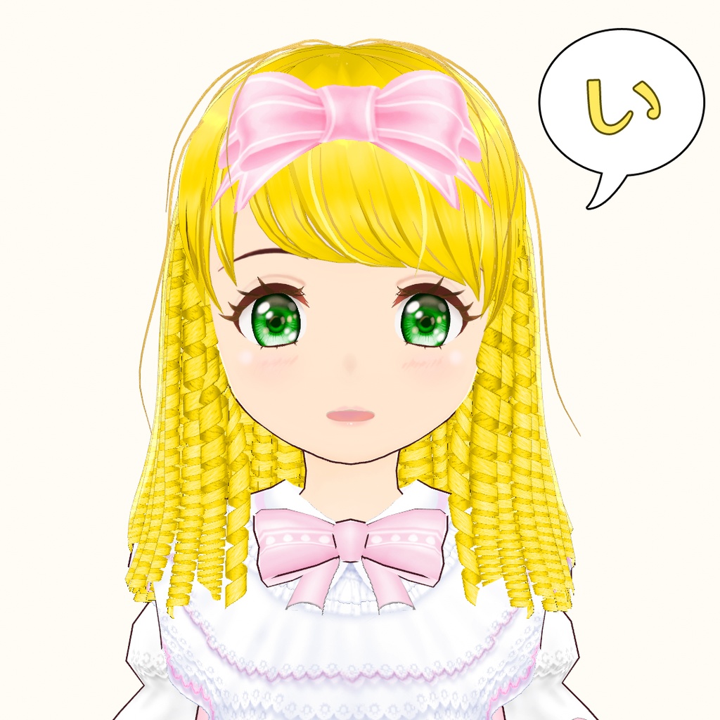 【VRoid】3Dモデル・金髪縦ローリっ子