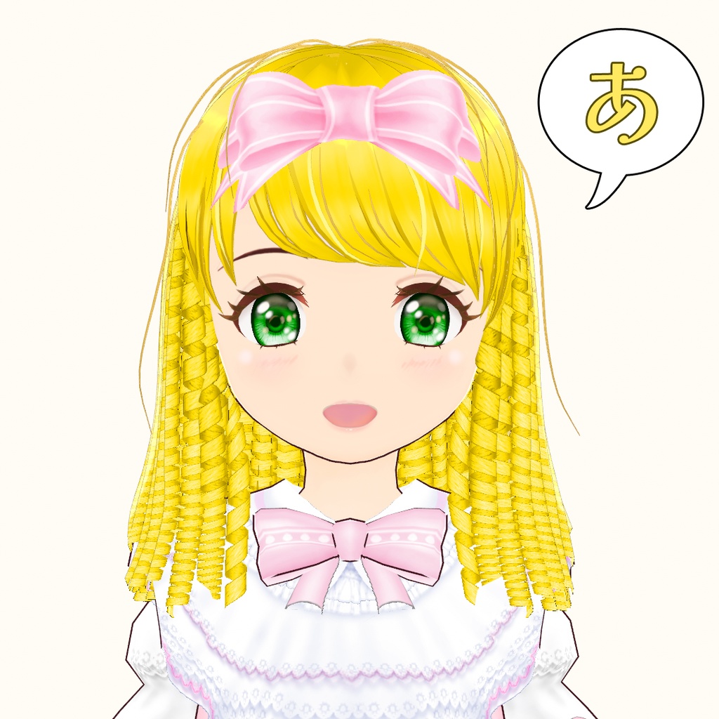 【VRoid】3Dモデル・金髪縦ローリっ子