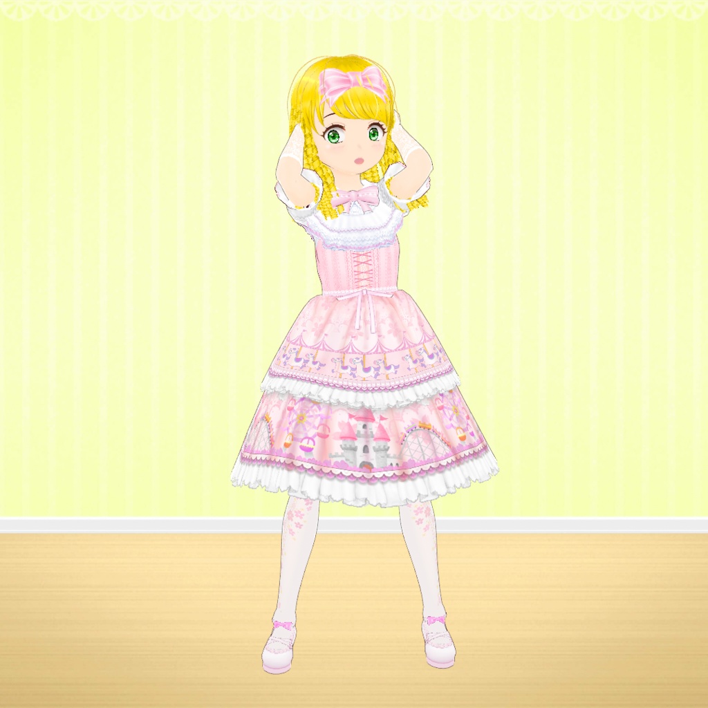【VRoid】3Dモデル・金髪縦ローリっ子
