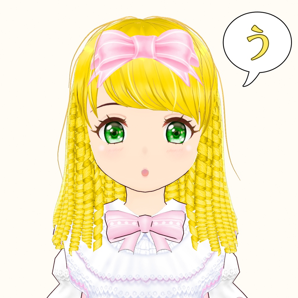 【VRoid】3Dモデル・金髪縦ローリっ子
